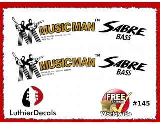 Musicman Sabre Bass Guitar Decal 145